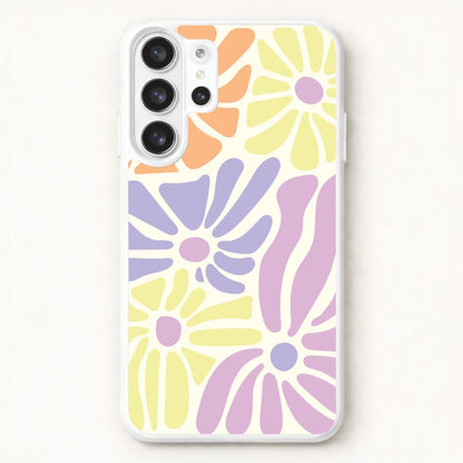 Pastel Abstract Flowers Phone Case for Galaxy S26 Ultra