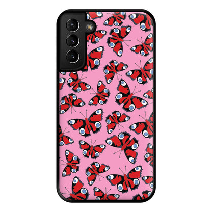 Red Butterfly - Butterfly Patterns Phone Case for Galaxy S21 Plus