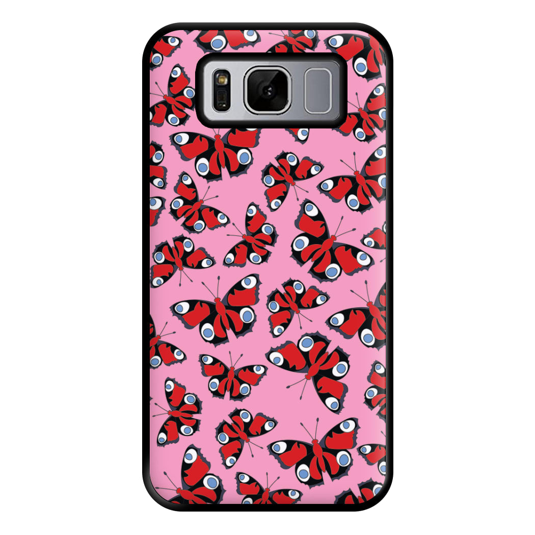 Red Butterfly - Butterfly Patterns Phone Case for Galaxy S8 Plus