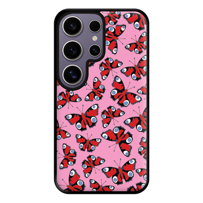 Red Butterfly - Butterfly Patterns Phone Case for Galaxy S25 Ultra