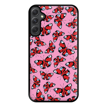 Red Butterfly - Butterfly Patterns Phone Case for Galaxy A34