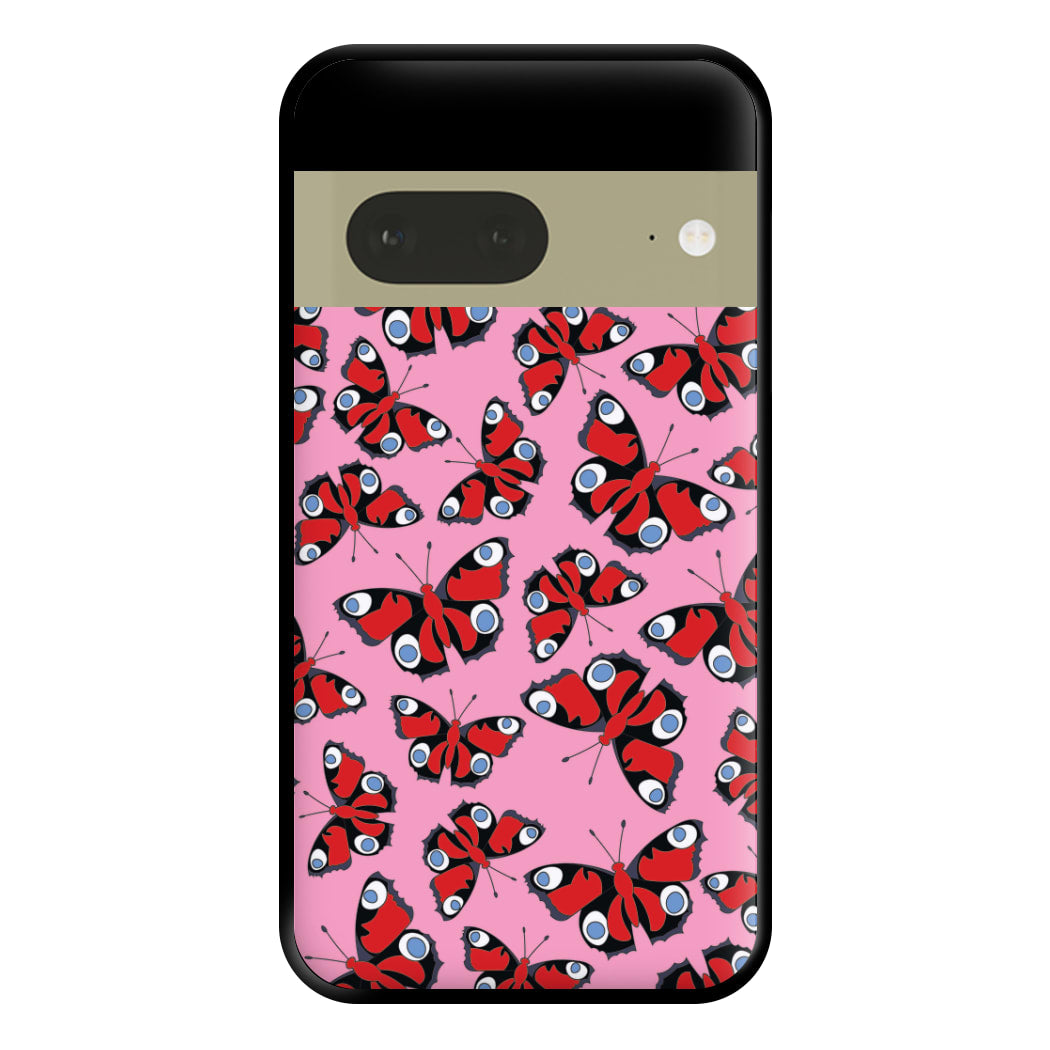 Red Butterfly - Butterfly Patterns Phone Case for Google Pixel 7a