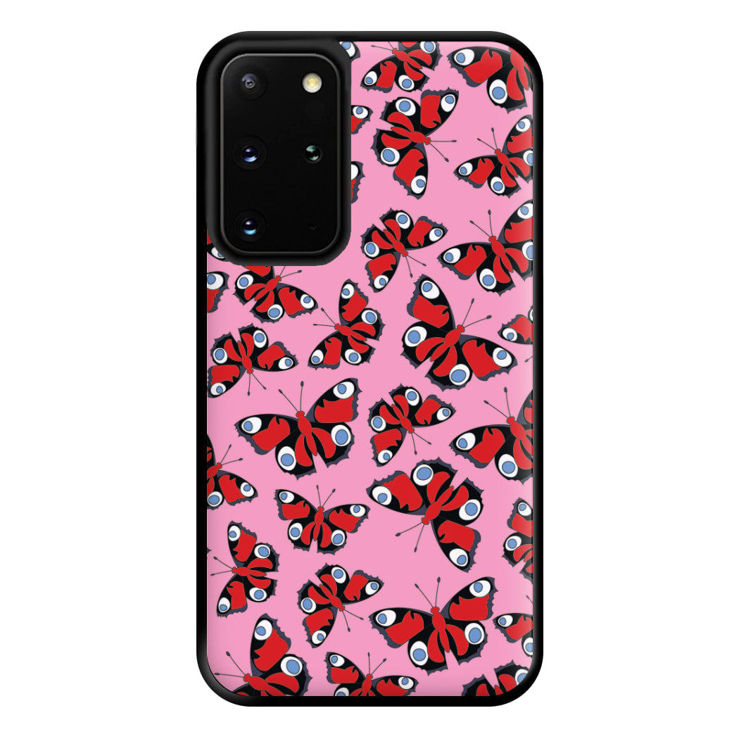 Red Butterfly - Butterfly Patterns Phone Case for Galaxy S20 Plus