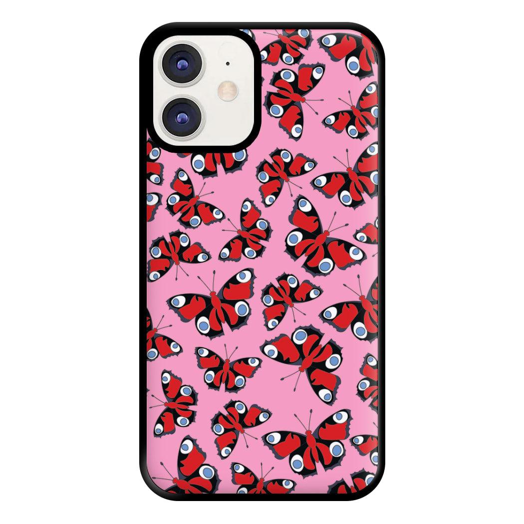 Red Butterfly - Butterfly Patterns Phone Case for iPhone 12 / 12 Pro