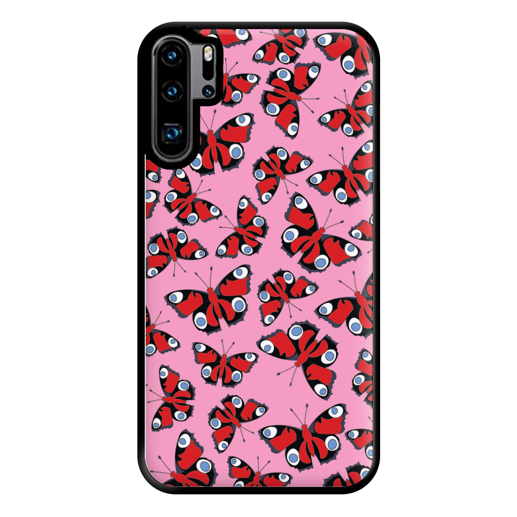 Red Butterfly - Butterfly Patterns Phone Case for Huawei P30 Pro