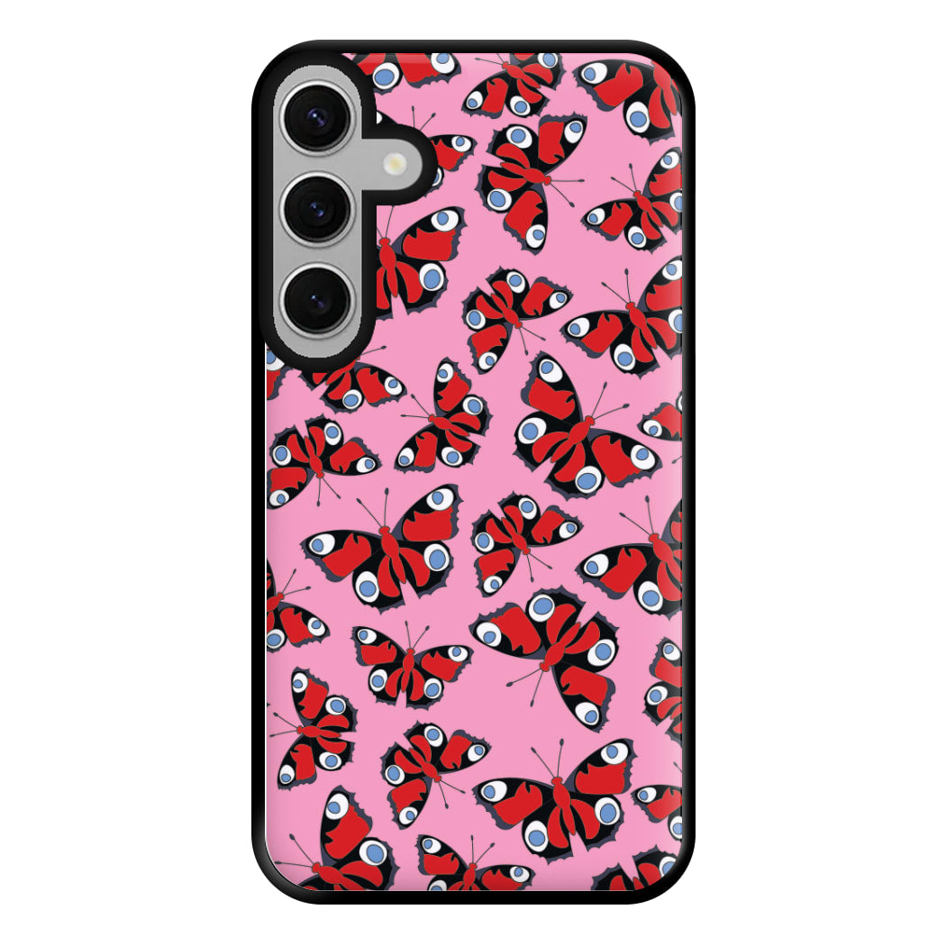 Red Butterfly - Butterfly Patterns Phone Case for Galaxy S24FE