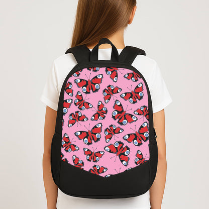 Red Butterfly - Butterfly Patterns Large School Bag