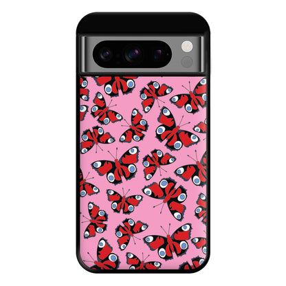 Red Butterfly - Butterfly Patterns Phone Case for Google Pixel 8 Pro