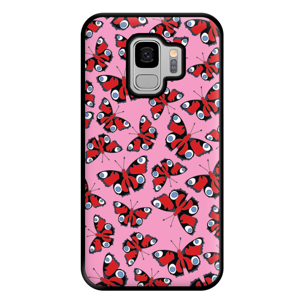 Red Butterfly - Butterfly Patterns Phone Case for Galaxy S9 Plus