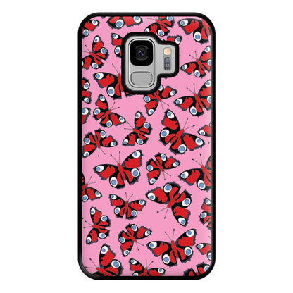 Red Butterfly - Butterfly Patterns Phone Case for Galaxy S9 Plus