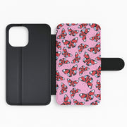 Red Butterfly - Butterfly Patterns Flip / Wallet Phone Case 2