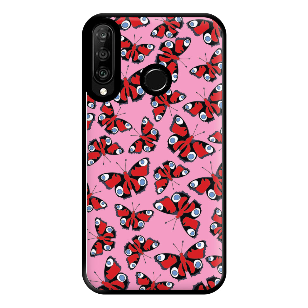 Red Butterfly - Butterfly Patterns Phone Case for Huawei P30 Lite