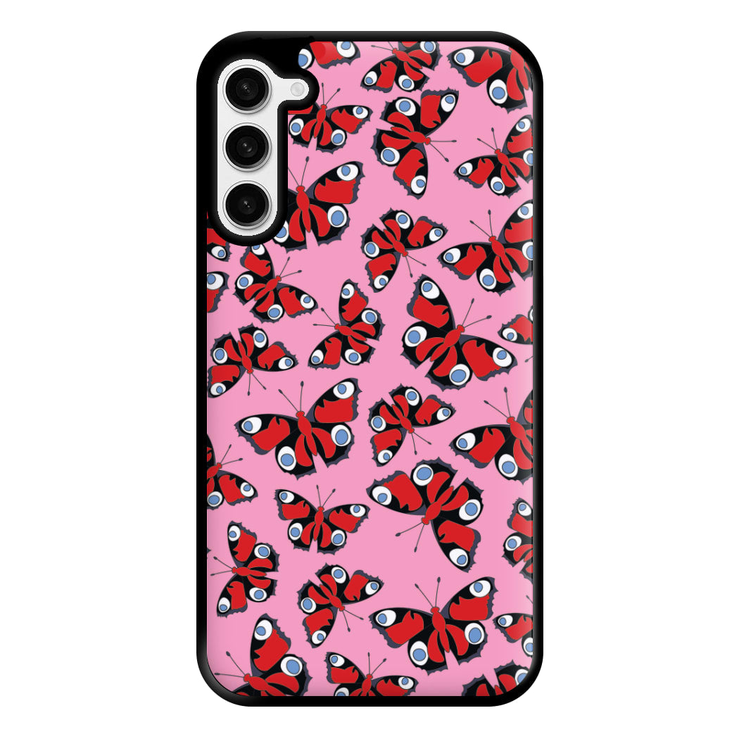 Red Butterfly - Butterfly Patterns Phone Case for Galaxy S23 Plus