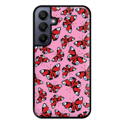 Red Butterfly - Butterfly Patterns Phone Case for Galaxy A15