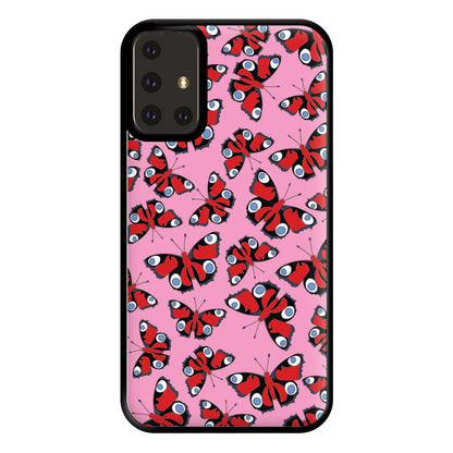 Red Butterfly - Butterfly Patterns Phone Case for Galaxy A71