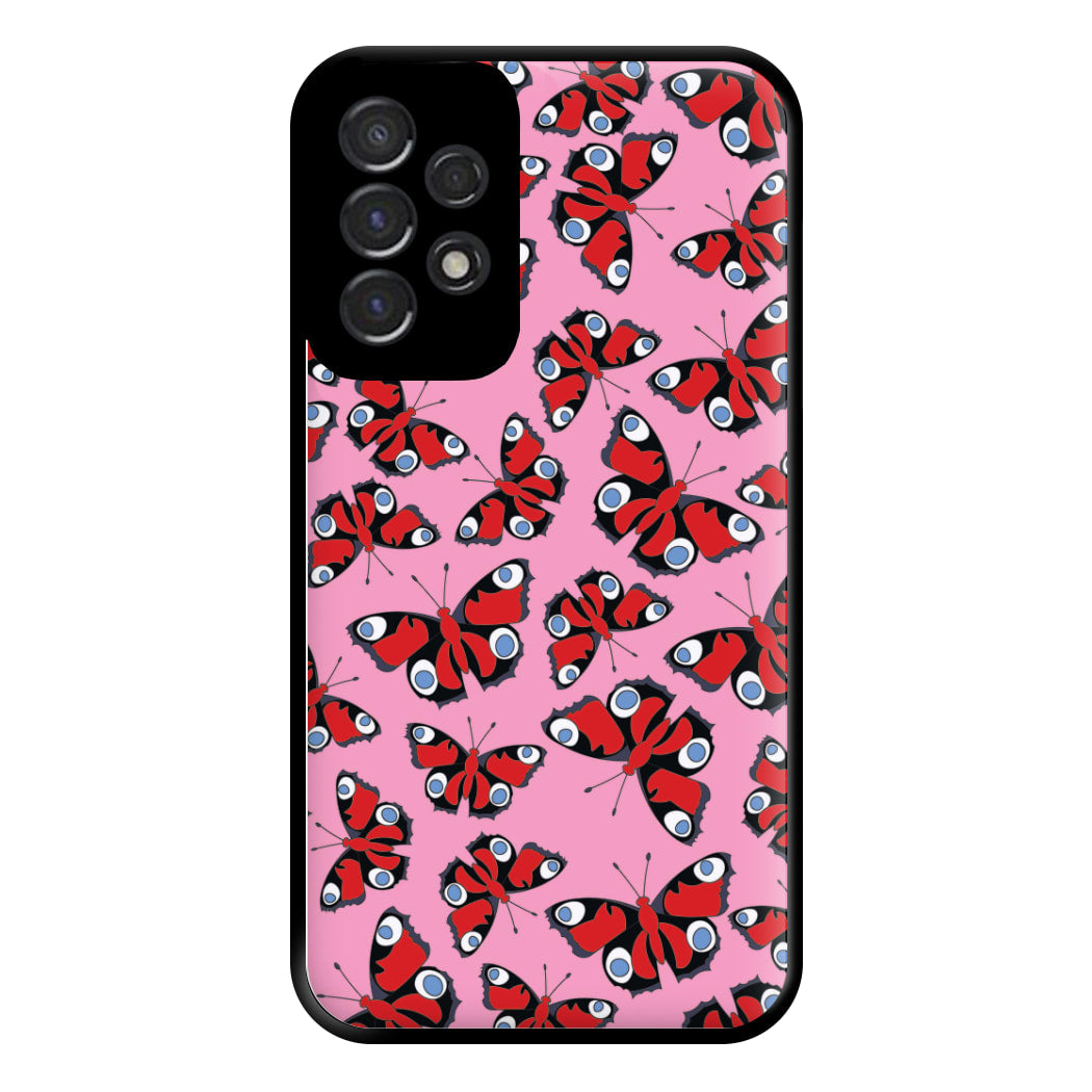 Red Butterfly - Butterfly Patterns Phone Case for Galaxy A53