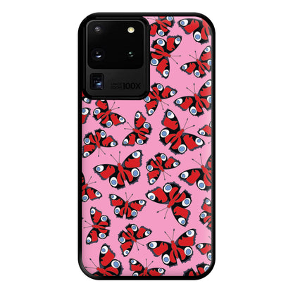 Red Butterfly - Butterfly Patterns Phone Case for Galaxy S20 Ultra