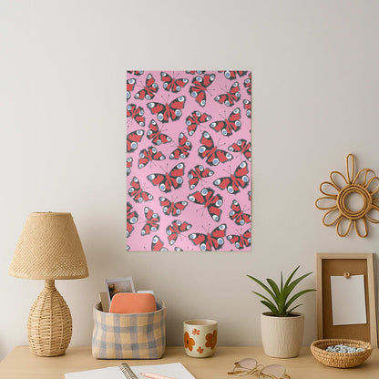 Red Butterfly - Butterfly Patterns Art Print