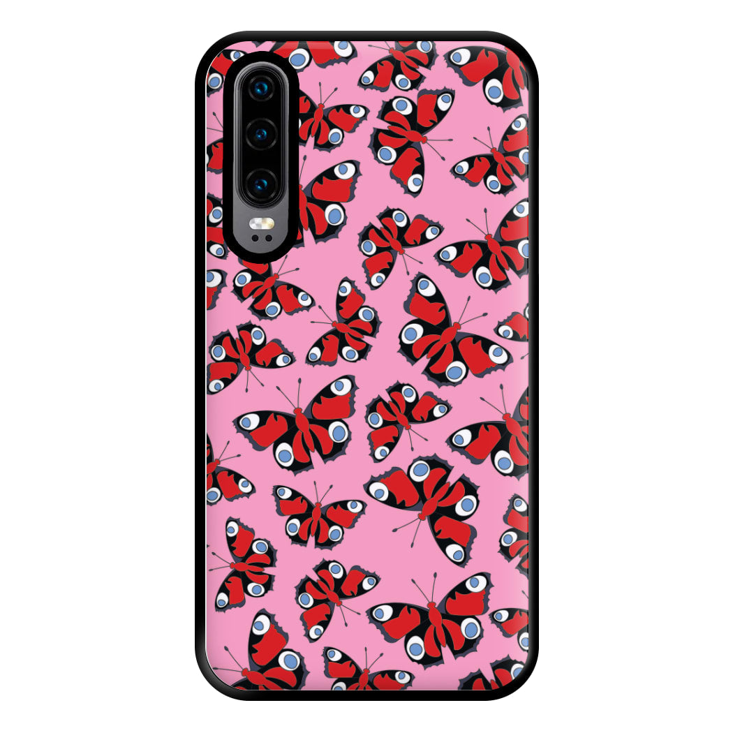 Red Butterfly - Butterfly Patterns Phone Case for Huawei P30