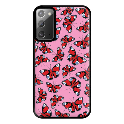 Red Butterfly - Butterfly Patterns Phone Case for Galaxy Note 20 Ultra