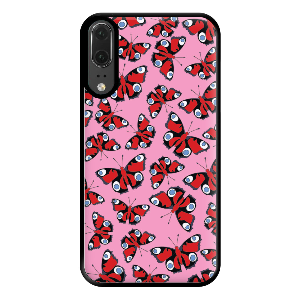 Red Butterfly - Butterfly Patterns Phone Case for Huawei P20