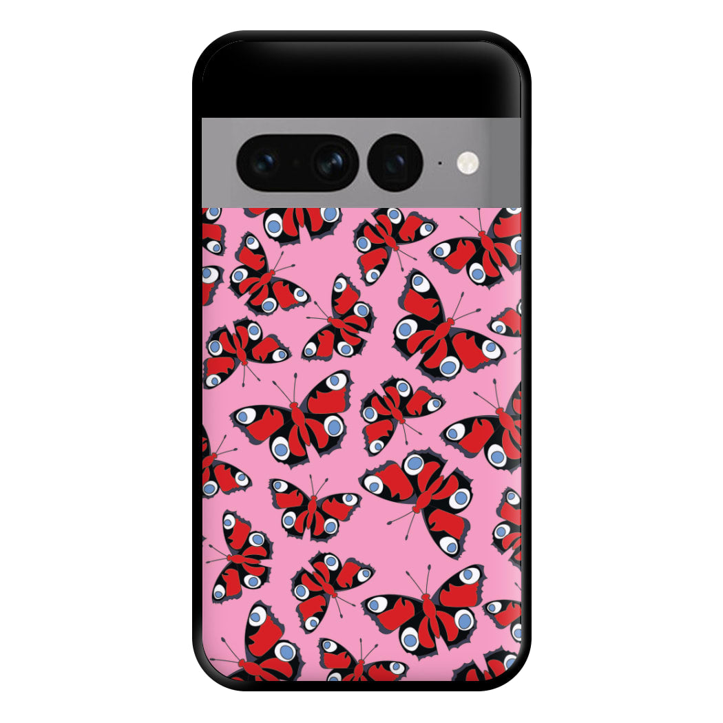 Red Butterfly - Butterfly Patterns Phone Case for Google Pixel 7 Pro