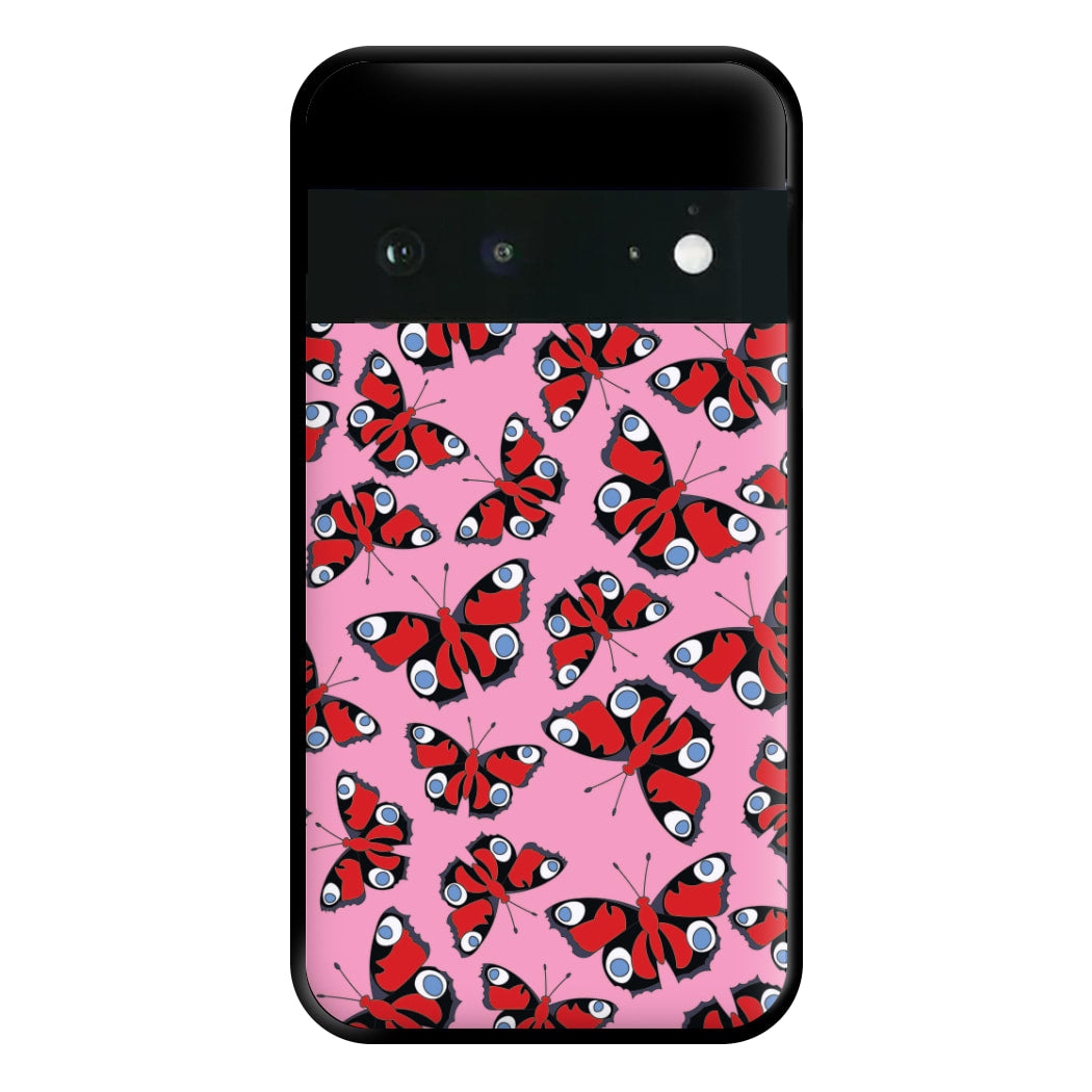 Red Butterfly - Butterfly Patterns Phone Case for Google Pixel 6a