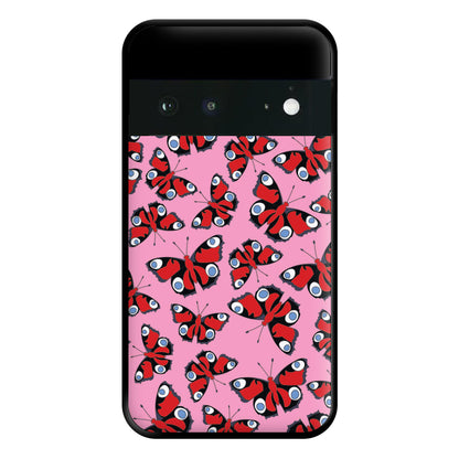 Red Butterfly - Butterfly Patterns Phone Case for Google Pixel 6a