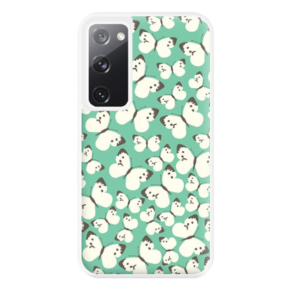 White Butterfly - Butterfly Patterns Phone Case for Galaxy S20FE