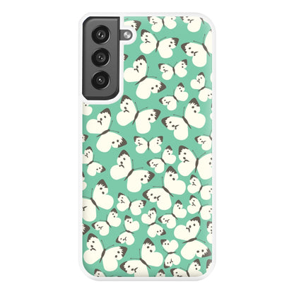 White Butterfly - Butterfly Patterns Phone Case for Galaxy S21FE