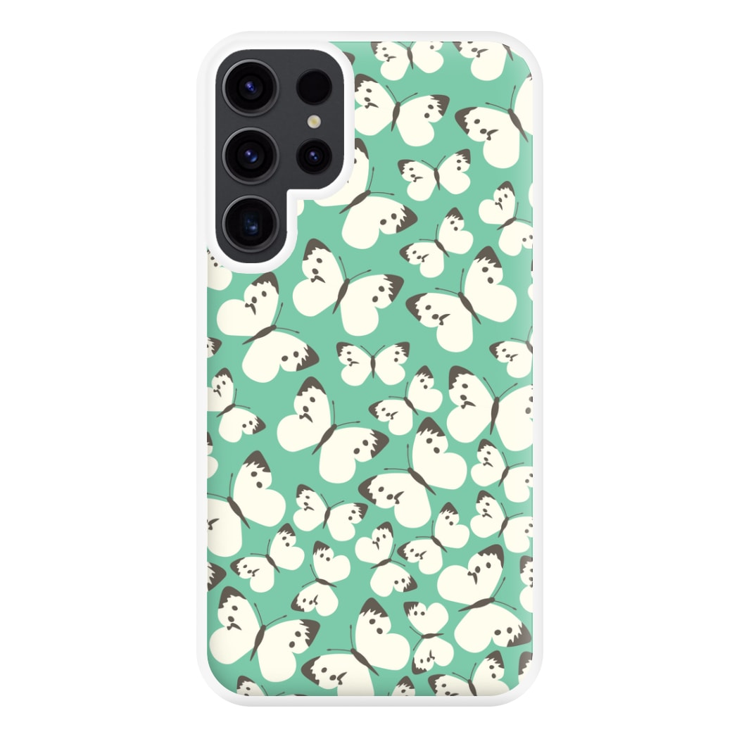 White Butterfly - Butterfly Patterns Phone Case for Galaxy S23 Ultra