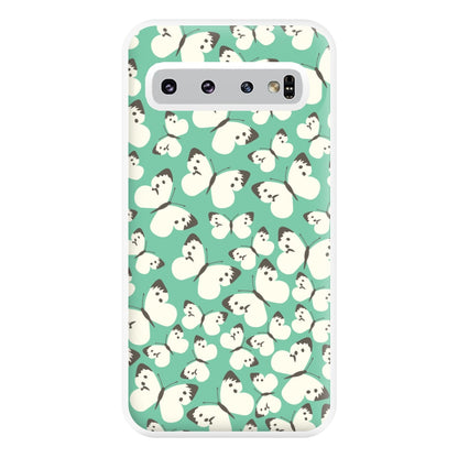 White Butterfly - Butterfly Patterns Phone Case for Galaxy S10 Plus