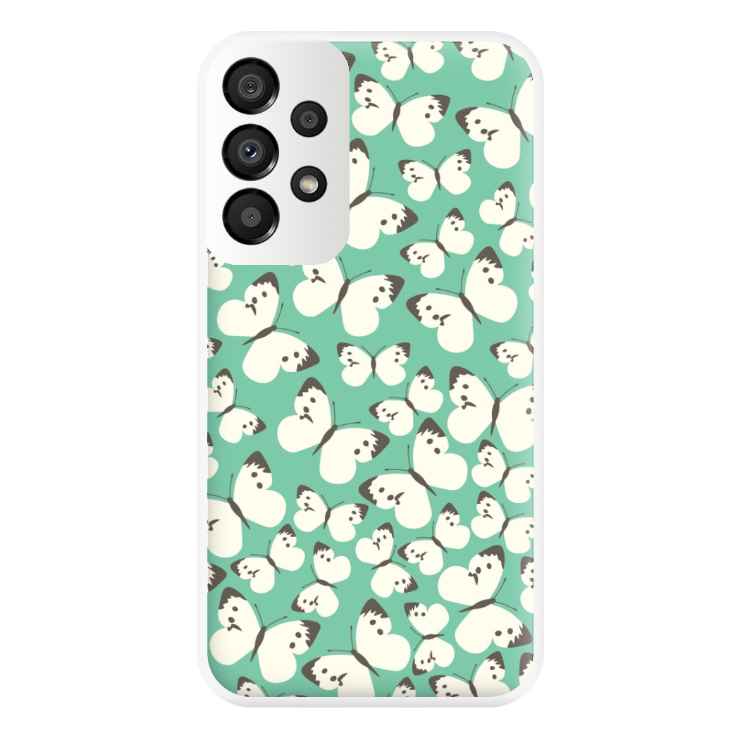 White Butterfly - Butterfly Patterns Phone Case for Galaxy A33