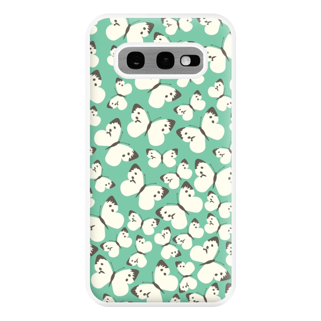 White Butterfly - Butterfly Patterns Phone Case for Galaxy S10e