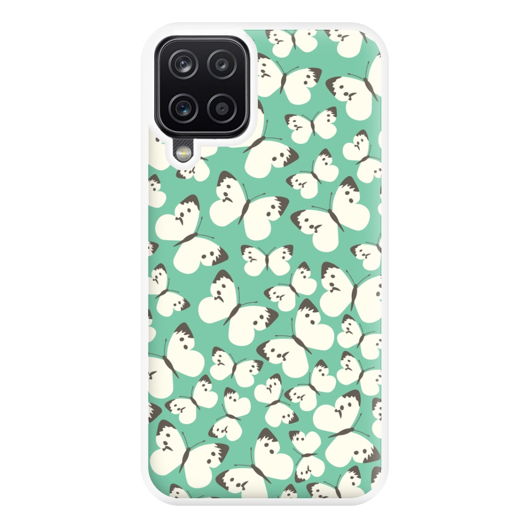 White Butterfly - Butterfly Patterns Phone Case for Galaxy A12