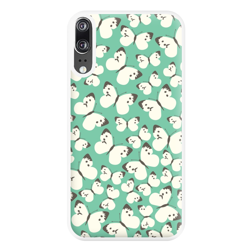 White Butterfly - Butterfly Patterns Phone Case for Huawei P20