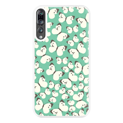 White Butterfly - Butterfly Patterns Phone Case for Huawei P20 Pro