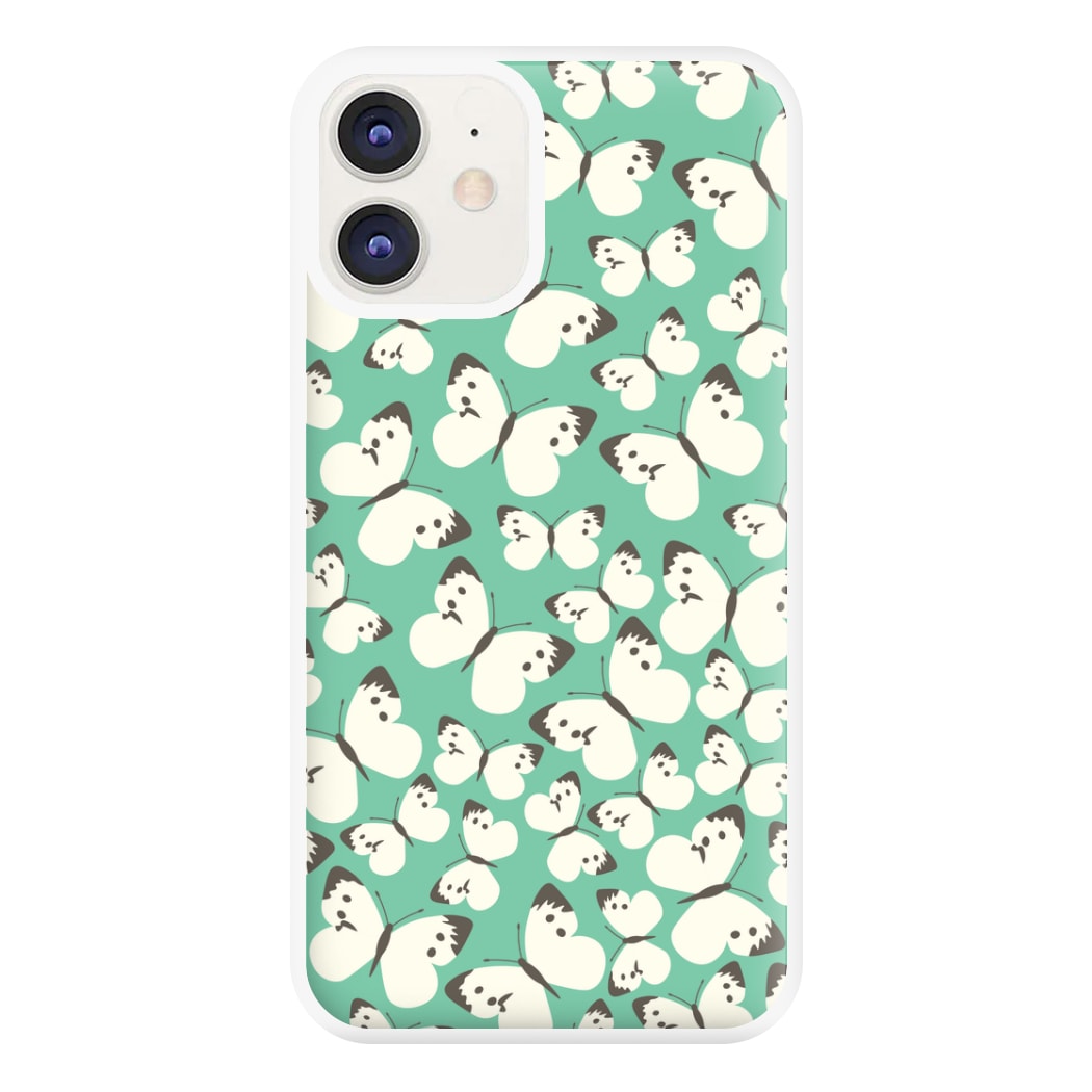 White Butterfly - Butterfly Patterns Phone Case for iPhone 12 / 12 Pro