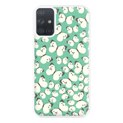 White Butterfly - Butterfly Patterns Phone Case for Galaxy A71