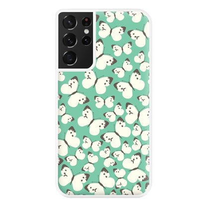 White Butterfly - Butterfly Patterns Phone Case for Galaxy S21 Ultra