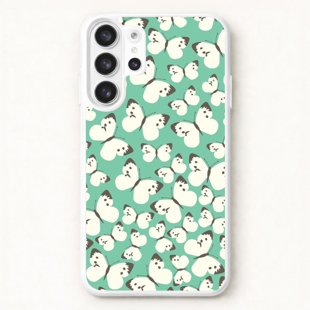 White Butterfly - Butterfly Patterns Phone Case for Galaxy S26 Ultra