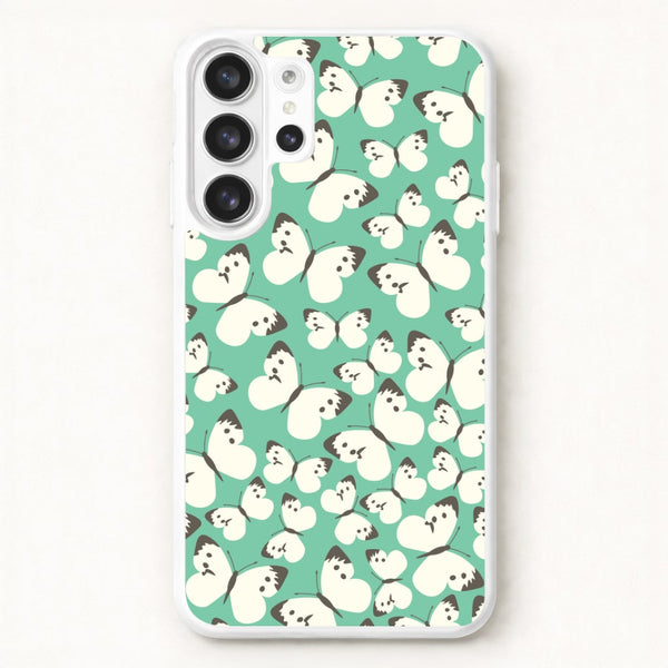 White Butterfly - Butterfly Patterns Phone Case for Galaxy S26 Ultra