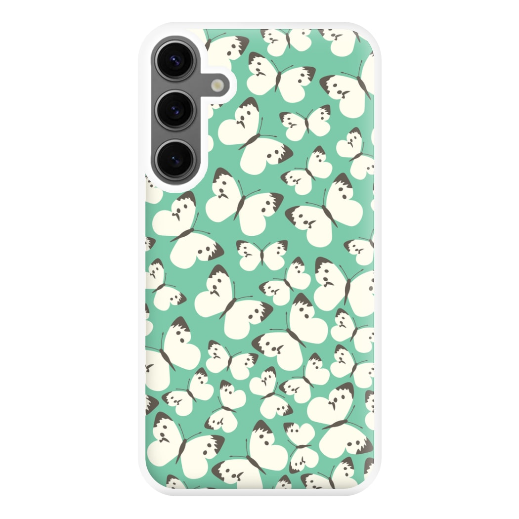 White Butterfly - Butterfly Patterns Phone Case for Galaxy S24FE