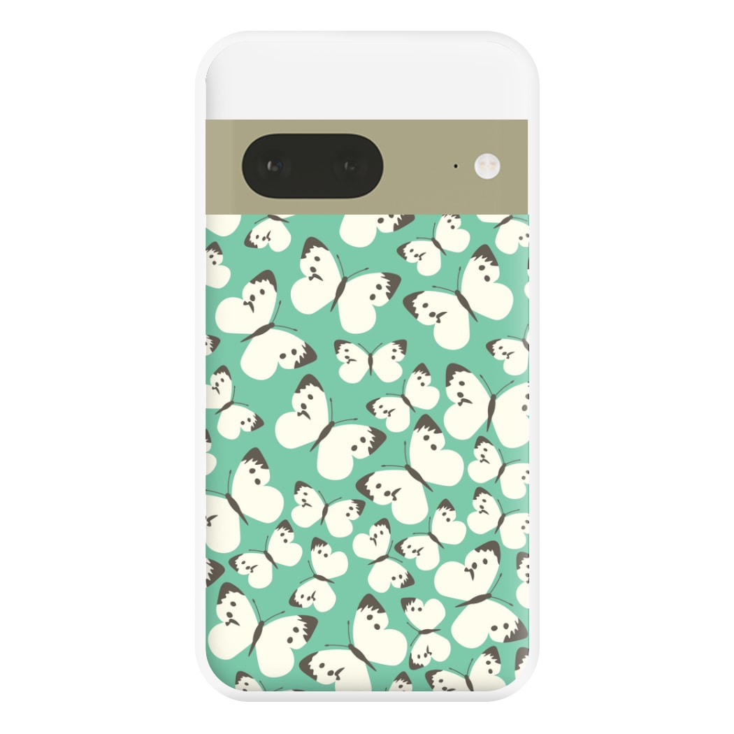 White Butterfly - Butterfly Patterns Phone Case for Google Pixel 7a