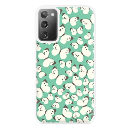 White Butterfly - Butterfly Patterns Phone Case for Galaxy Note 20 Ultra