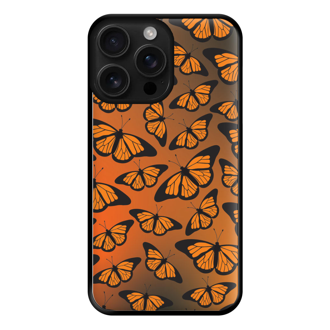 Orange Gradient Butterfly - Butterfly Patterns Phone Case