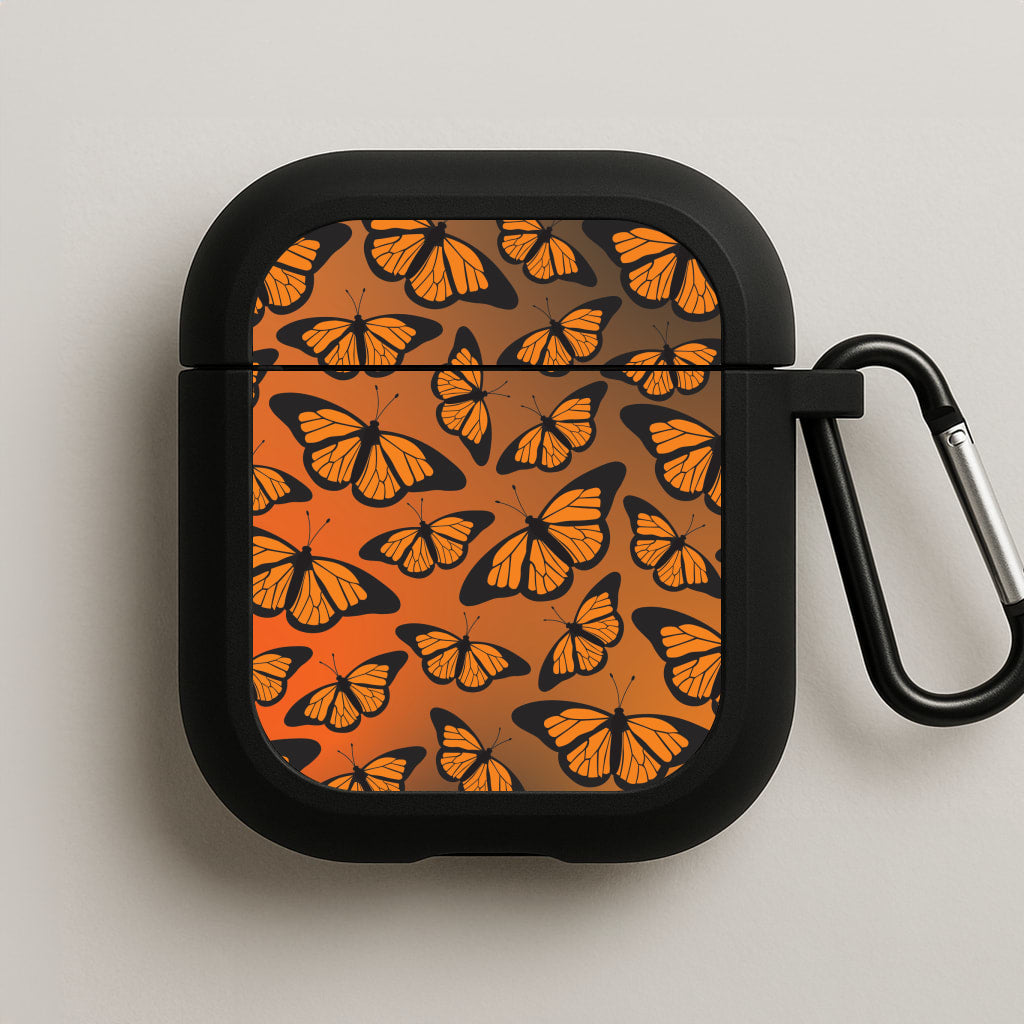 Orange Gradient Butterfly - Butterfly Patterns AirPods Case