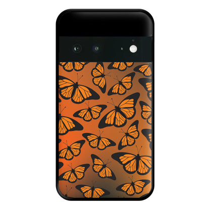 Orange Gradient Butterfly - Butterfly Patterns Phone Case for Google Pixel 6a