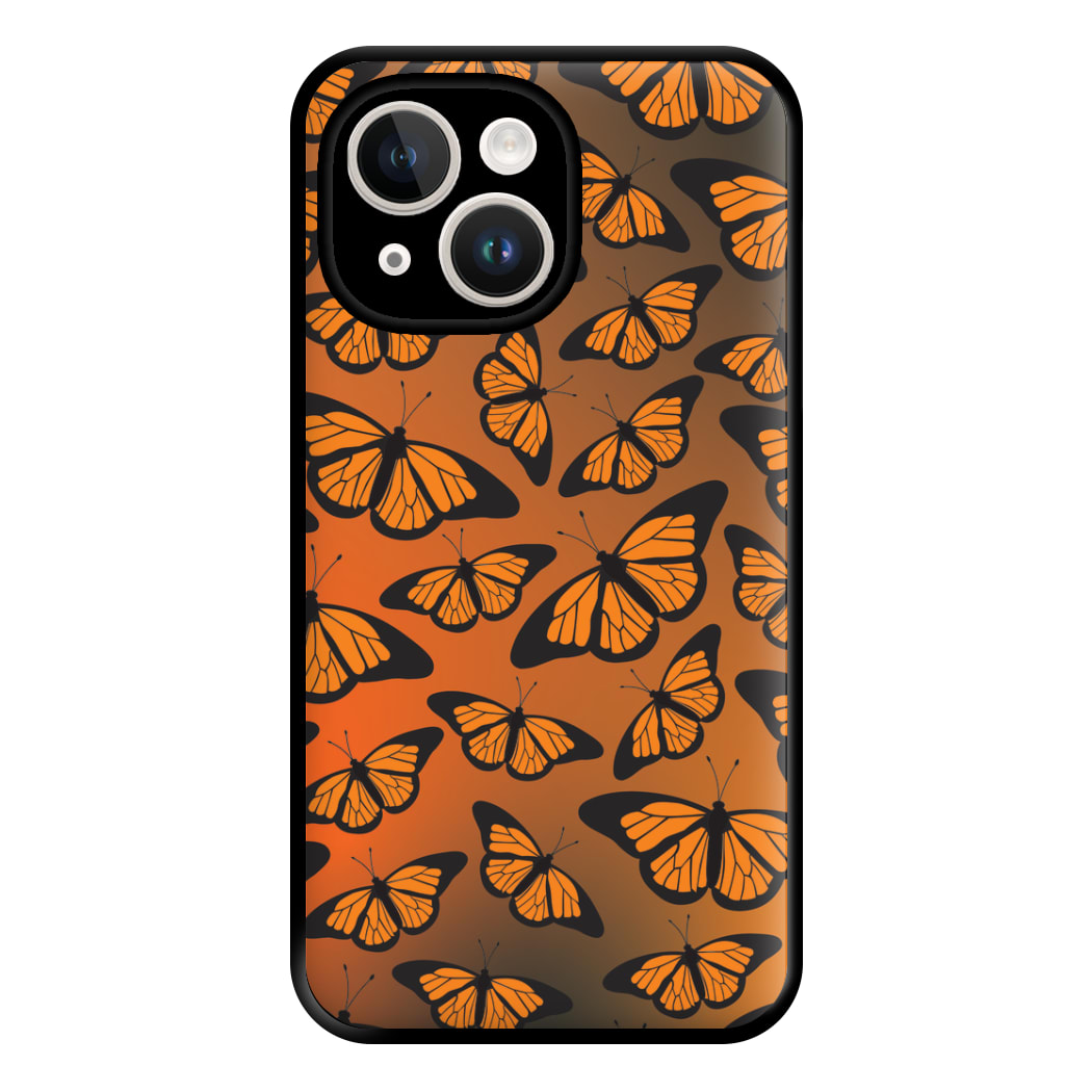 Orange Gradient Butterfly - Butterfly Patterns Phone Case for iPhone 14 Plus