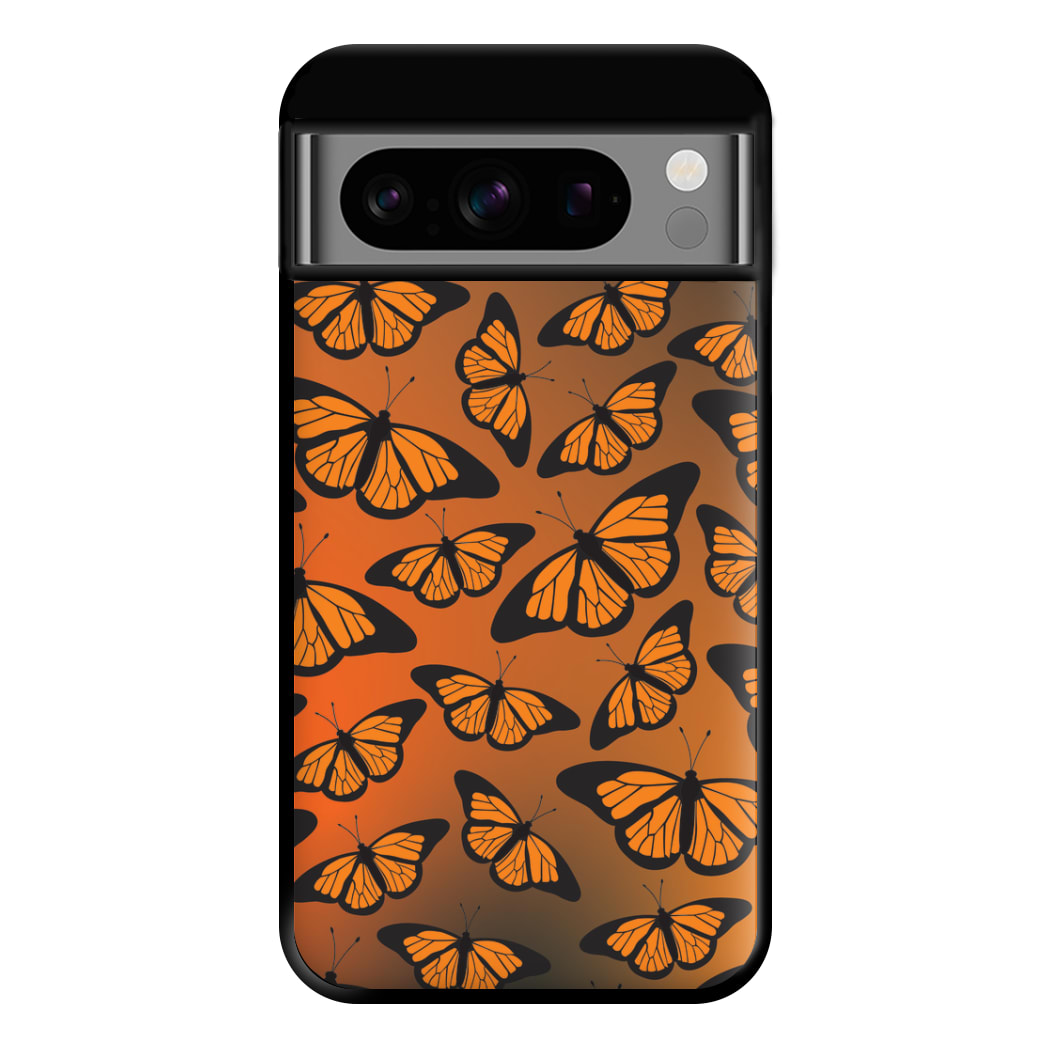 Orange Gradient Butterfly - Butterfly Patterns Phone Case for Google Pixel 8 Pro